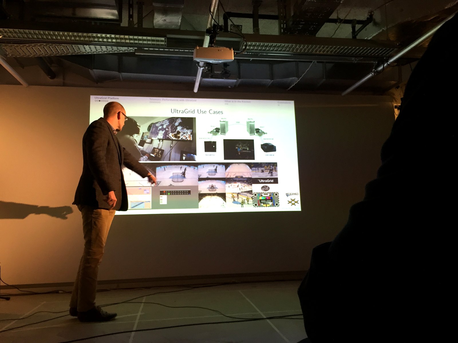 Miloš Liška presenting UltraGrid at the 2017 symposium